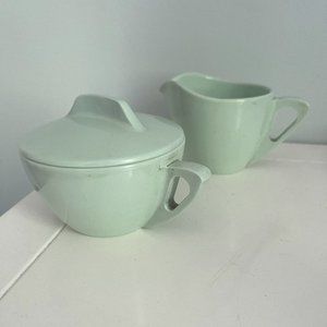 Prolon Ware Mint Green Sugar and Creamer Set